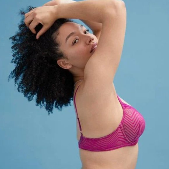 NWT thirdlove Graphic Mesh Demi Bra in Fuschsia 38F - Picture 6 of 8